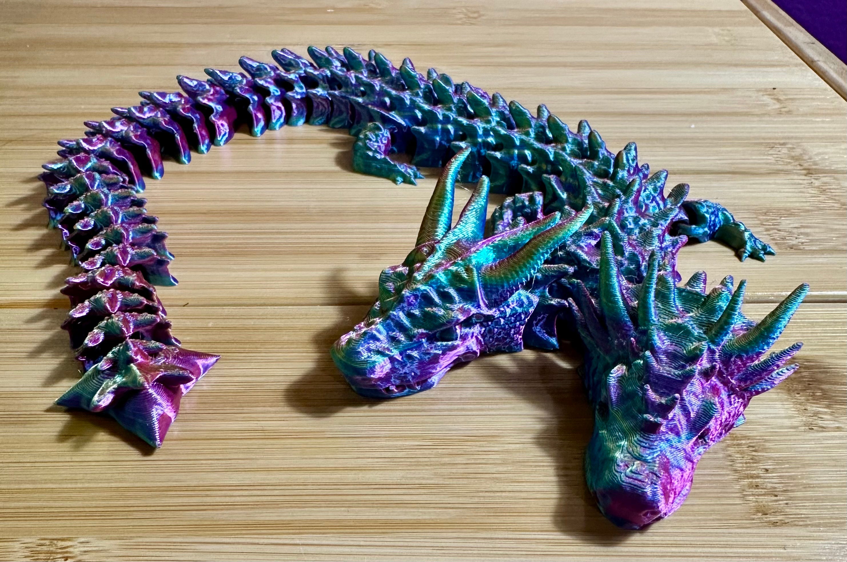 Two Headed Articulated Dragon 3d printed