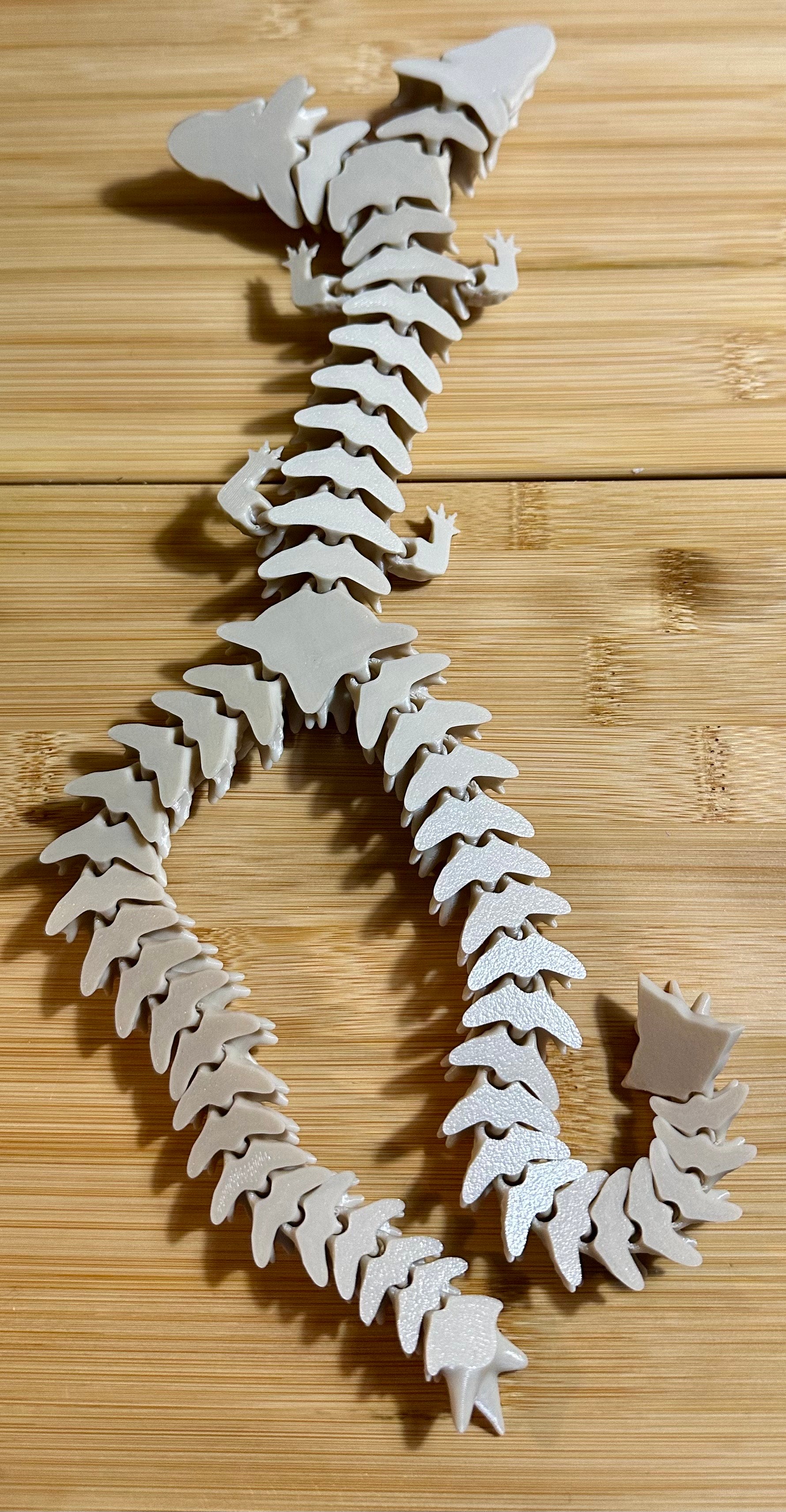 Two Headed Two Tail Articulated Dragon 3d printed