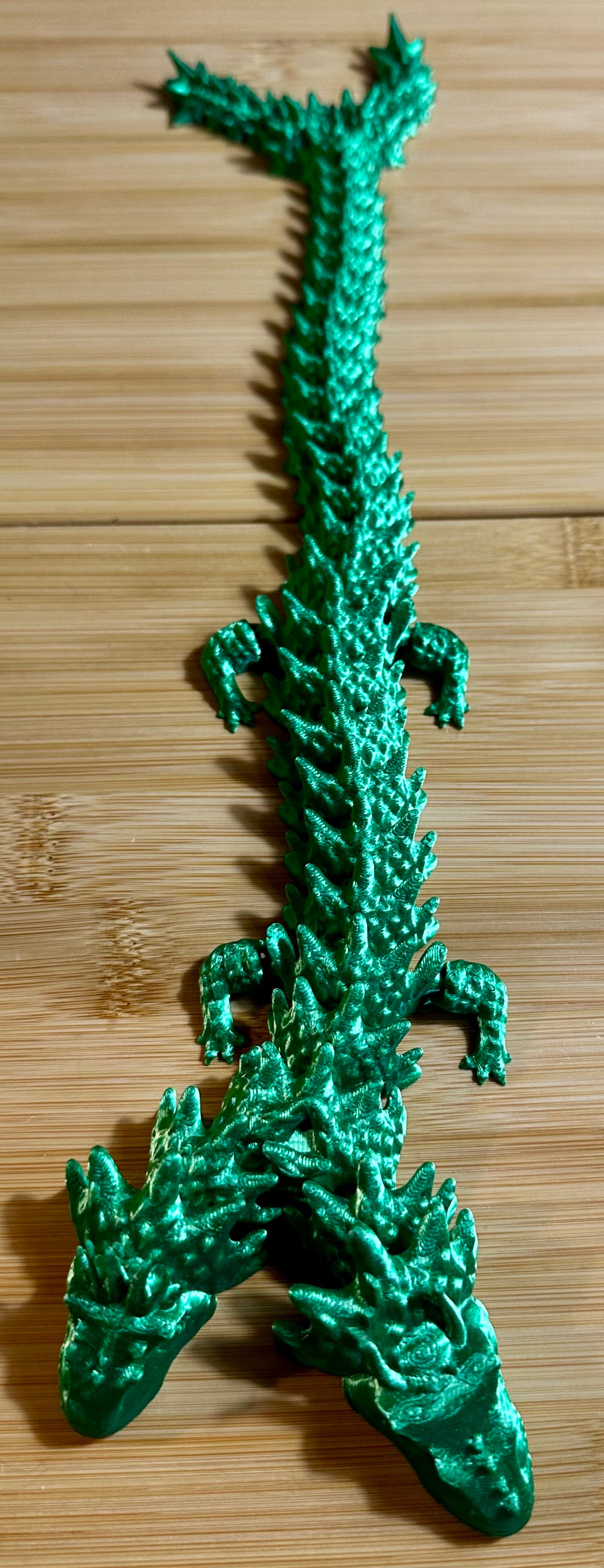Two Headed Two Tail Articulated Dragon 3d printed