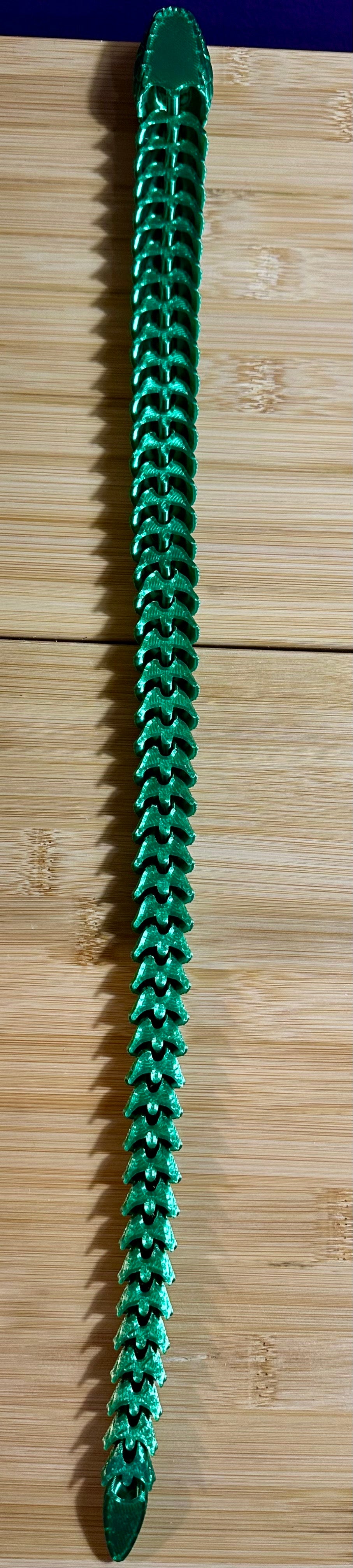 Green Articulated Snake 3d printed