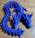 Purple Two Headed Articulated Dragon 3d printed